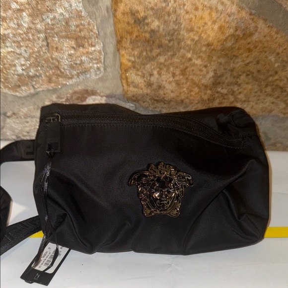 Versace Handbags - Versace Black Bum Bag with Medusa Accent belt bag NWT 24 hour deal $399 offer